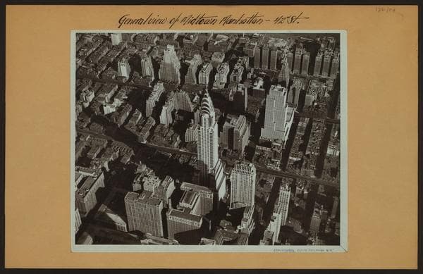 General view - Midtown Manhattan - 42nd Street - [Chanin Building; Chrysler Building; News Building.], 1931