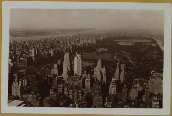 Manhattan: Central Park - [Aerial view from Radio City.], 1933