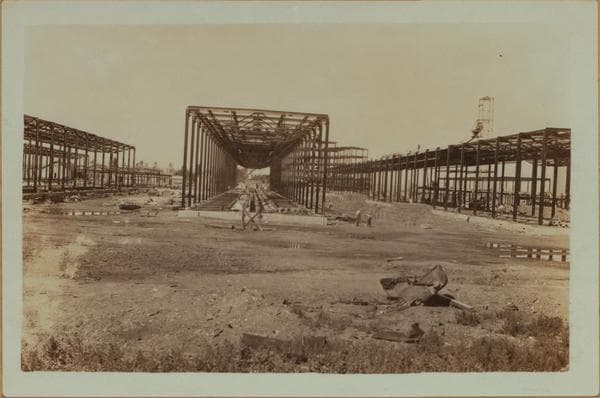 Islands - Rikers Island - Framework for new prison., 1931