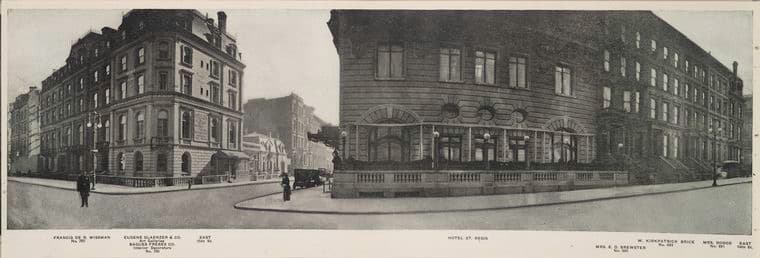 East 54th St. - No. 695 Mrs E.D. Brewster - Hotel St. Regis - East 55th St. - No. 707 Francis de R. Wissman., 1911