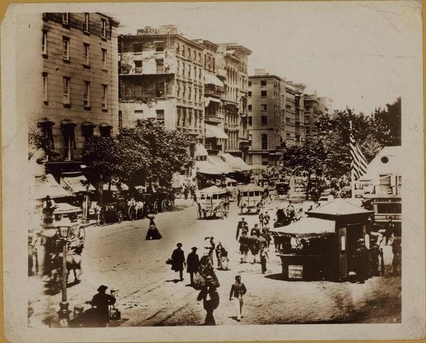 Manhattan: Broadway - Park Row, 1863