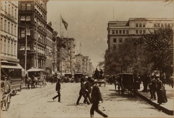 Manhattan: Broadway - Warren Street, 1888