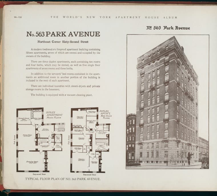 No. 563 Park Avenue. Northeast Corner Sixty-second Street., 1910-03