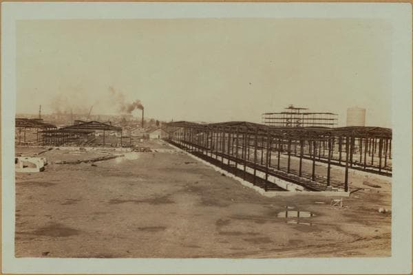 Islands - Rikers Island - Framework for new prison., 1931