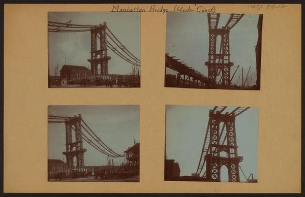 Bridges - Manhattan Bridge - [Construction.], 1908