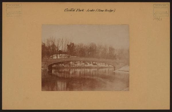 Manhattan: Central Park - The Lake ; Bow Bridge., 1895